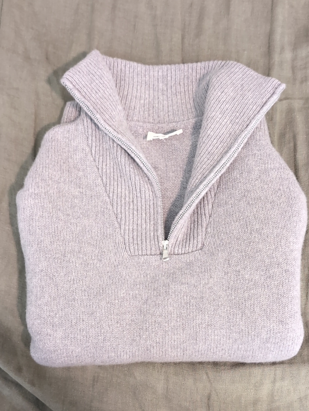 Men's Zip Cowl Turtleneck Sweater - Soft Lavender